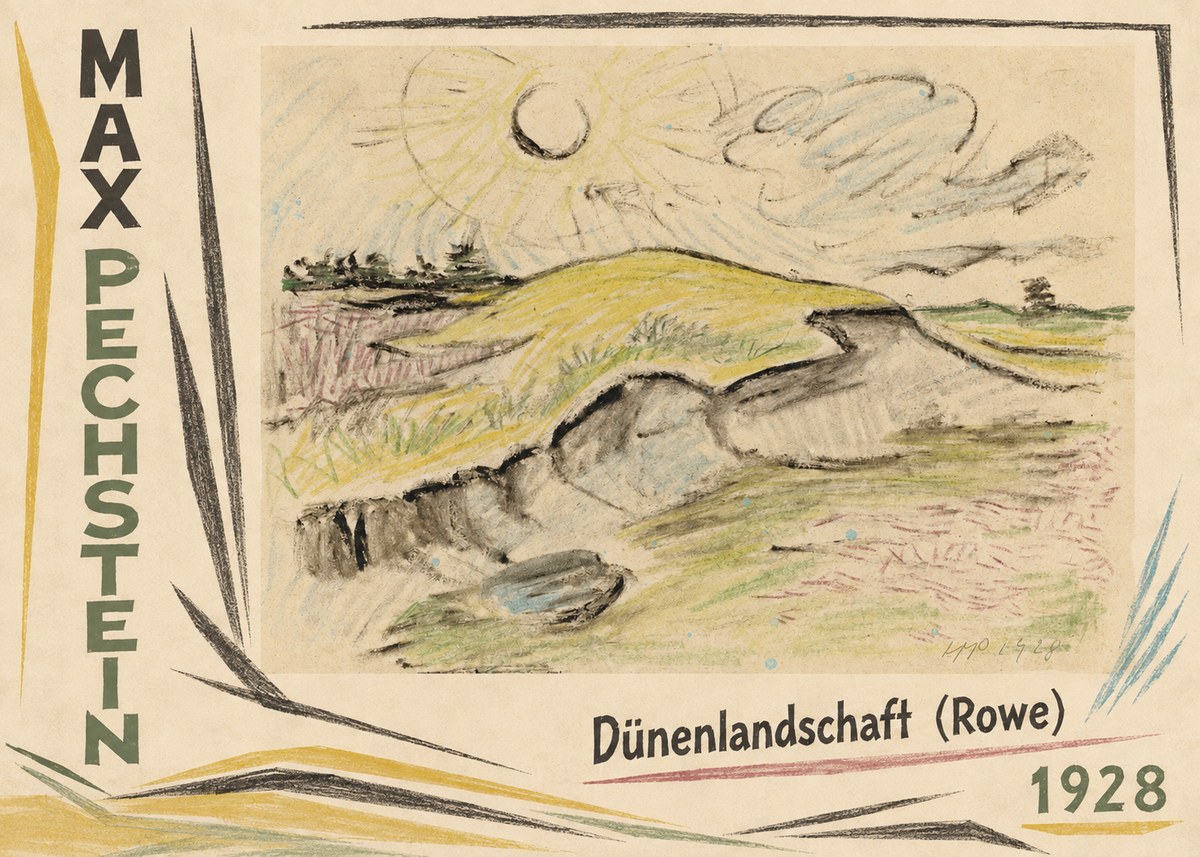 Max Pechstein Dünenlandschaft (Rowe) No2 - Plakat