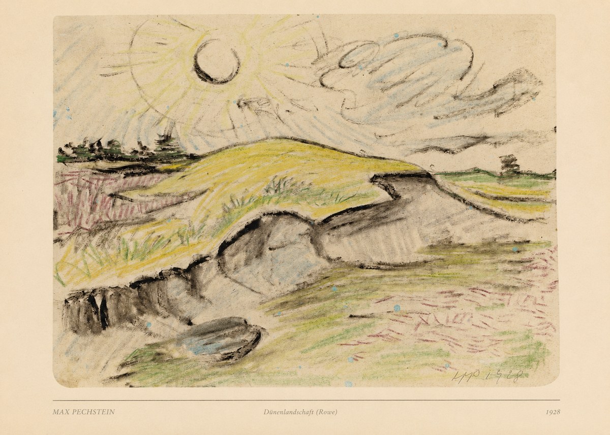 Max Pechstein Dünenlandschaft (Rowe) No6 - Plakat