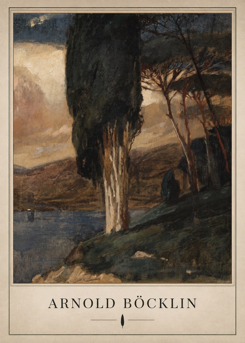 Arnold Böcklin Villa by the Sea II No3 - Plakat