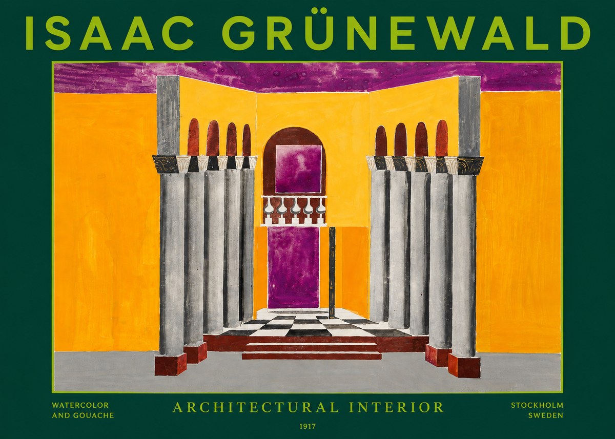 Isaac Grünewald Architectural Interior No3 - Plakat