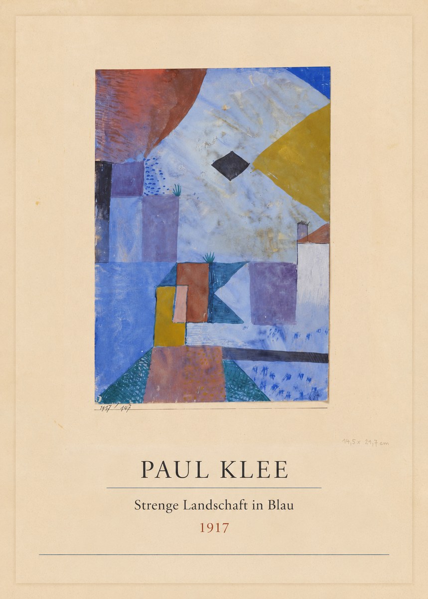 Paul Klee Strenge Landschaft in Blau No4 - Plakat