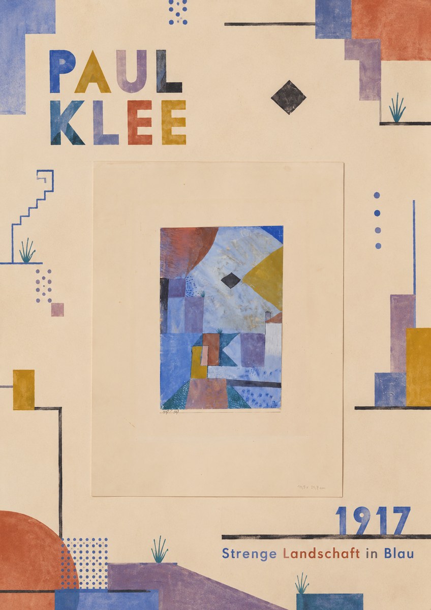 Paul Klee Strenge Landschaft in Blau No6 - Plakat