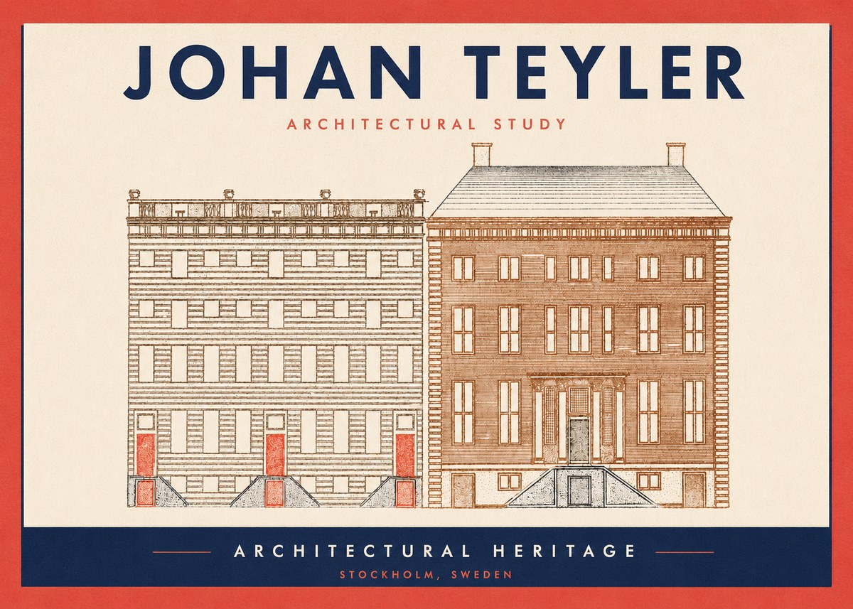 Johan Teyler Two Houses No3 - Plakat