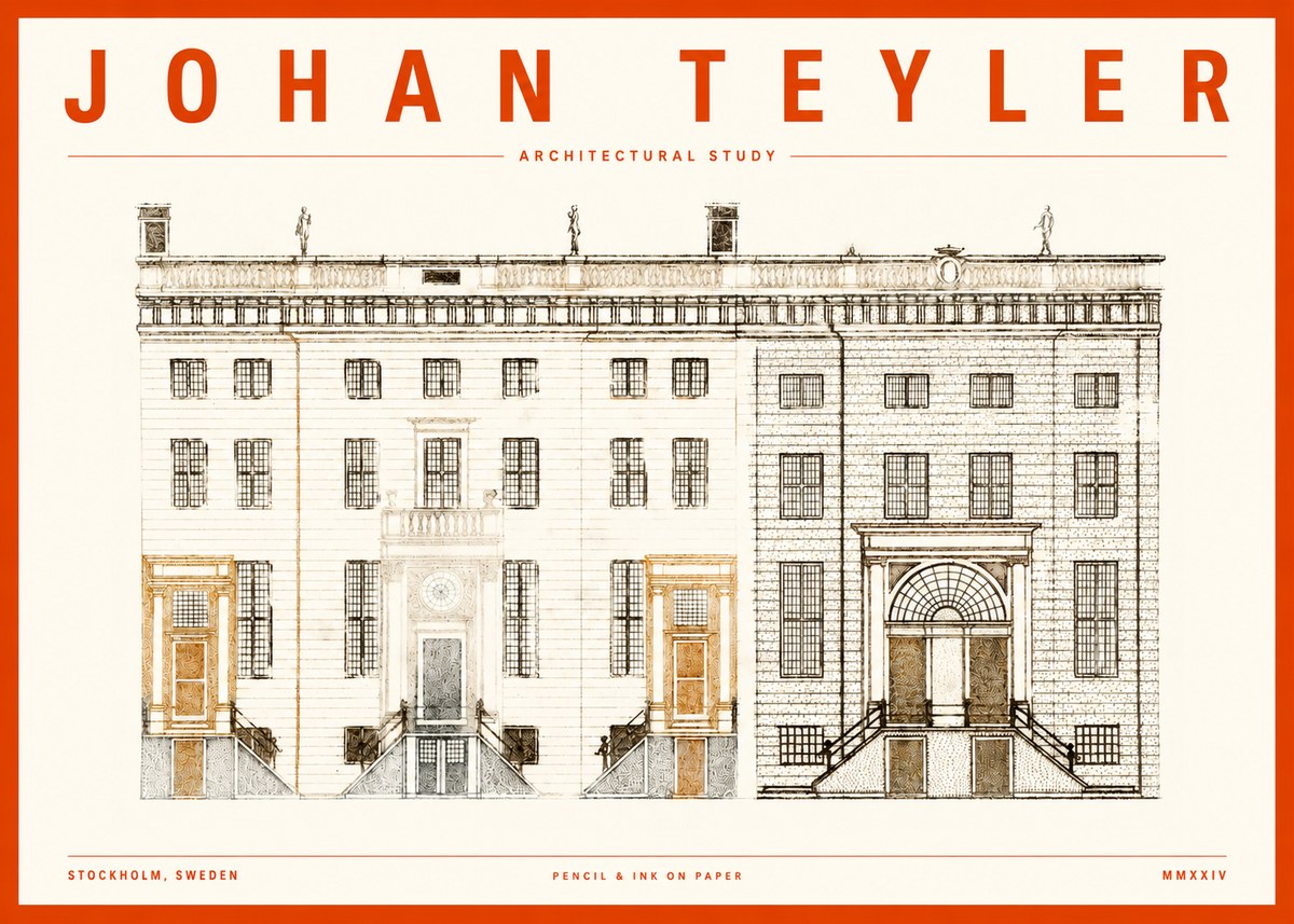 Johan Teyler Elevation Study No2 - Plakat