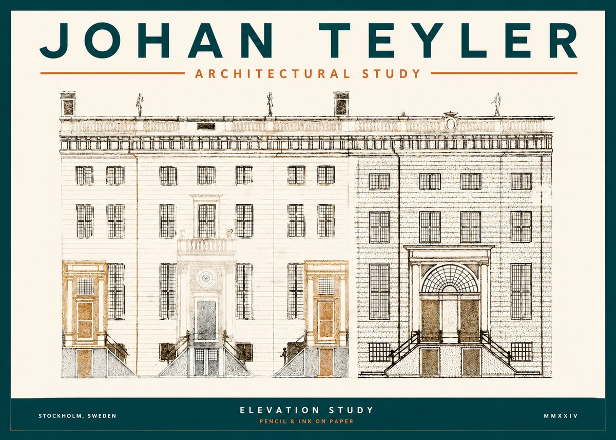 Johan Teyler Elevation Study No3 - Plakat