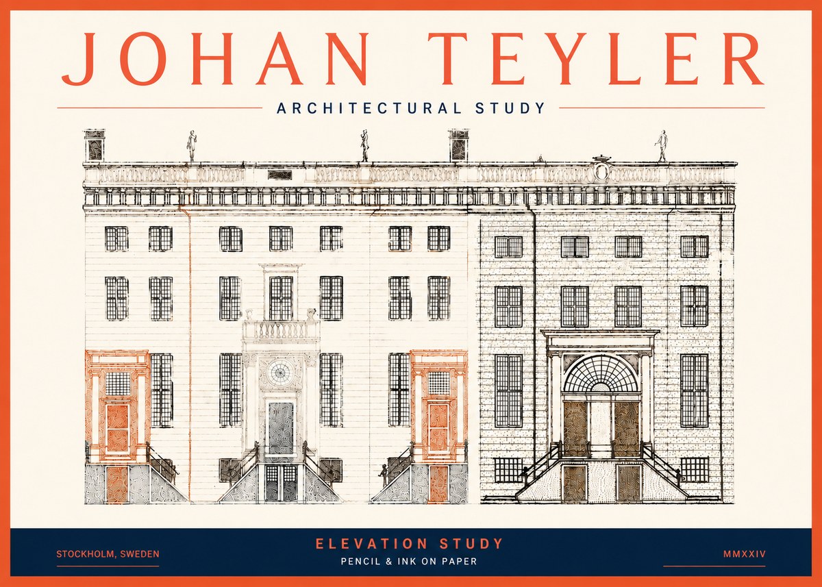 Johan Teyler Elevation Study No5 - Plakat