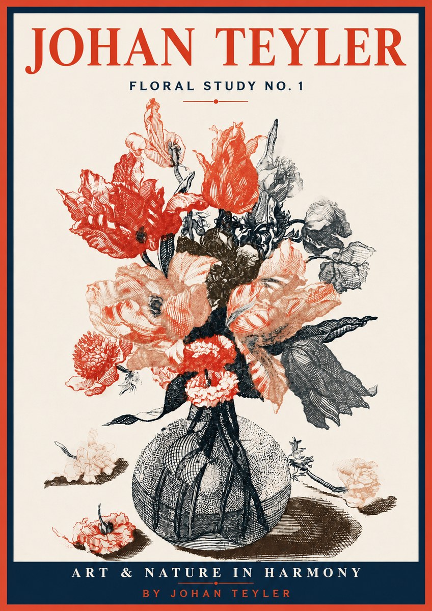 Johan Teyler Botanical Study No. 1 No4 - Plakat
