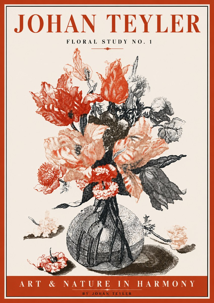 Johan Teyler Botanical Study No. 1 No6 - Plakat