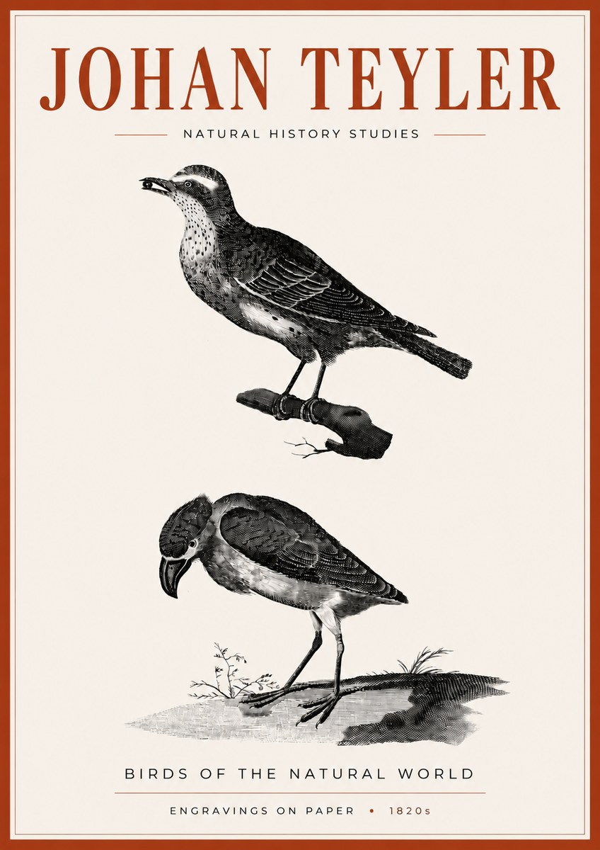 Johan Teyler Birds of the Natural World No4 - Plakat