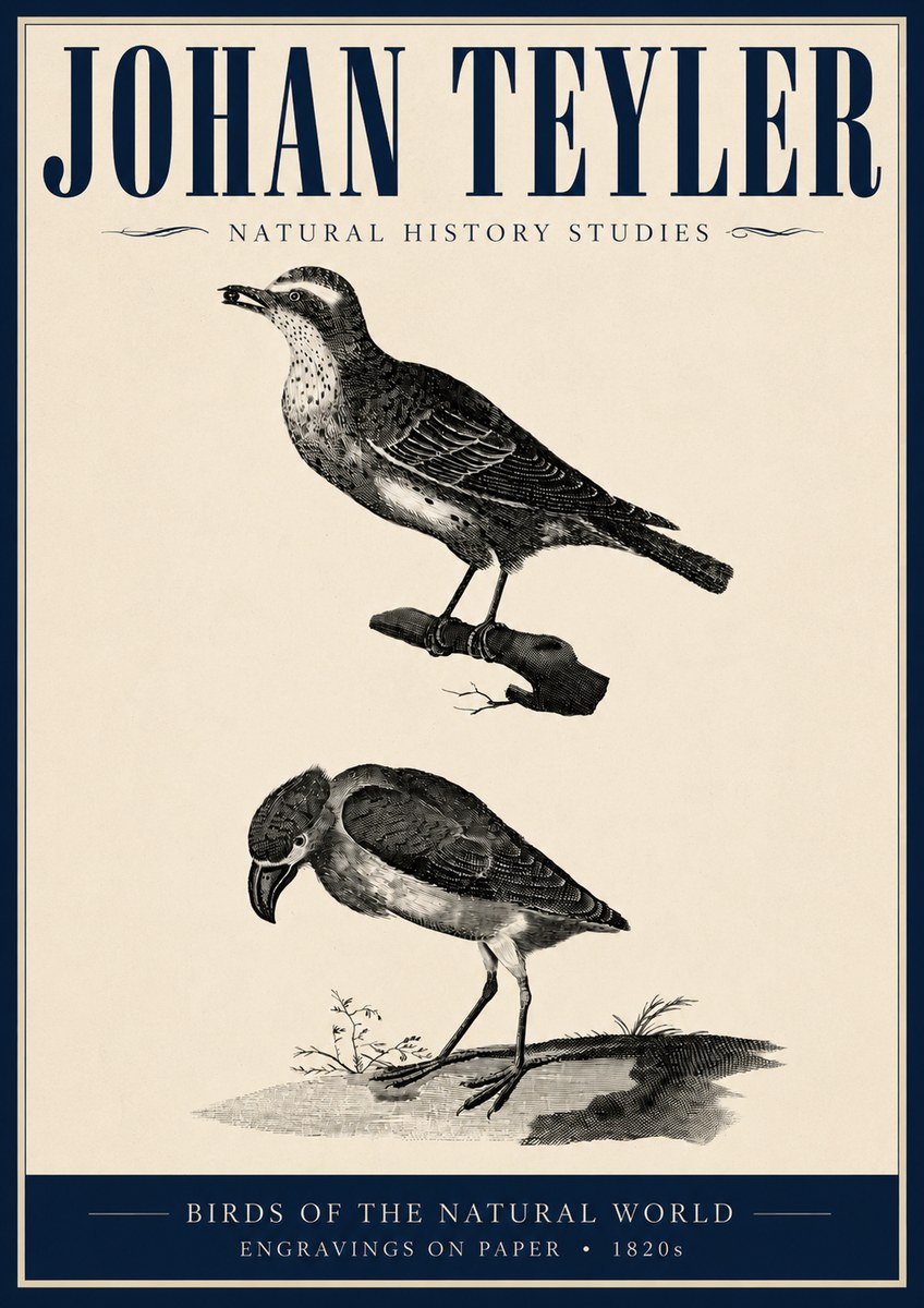 Johan Teyler Birds of the Natural World No5 - Plakat