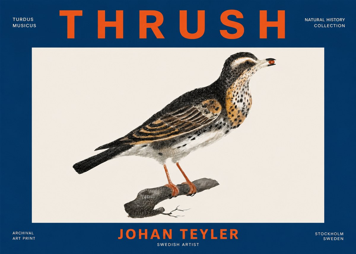 Johan Teyler Thrush No4 - Plakat