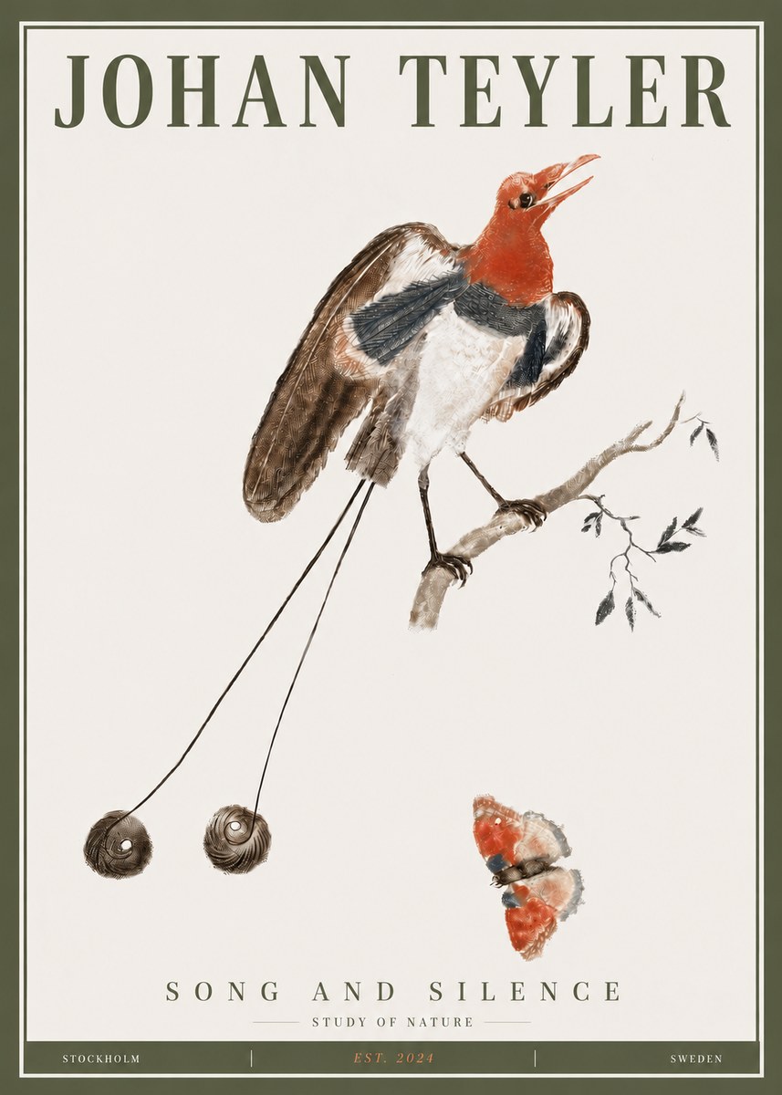 Johan Teyler Song and Silence - Study of Nature No4 - Plakat