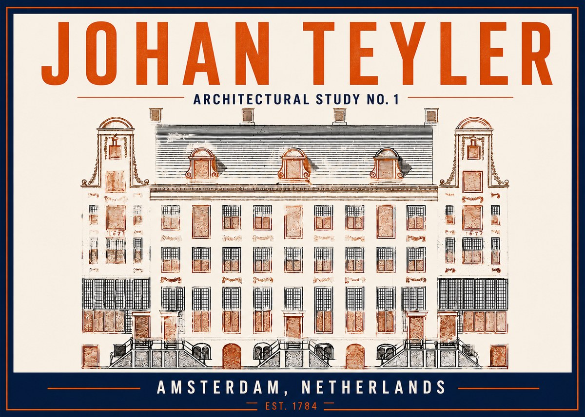 Johan Teyler Architectural Study No. 1 I No5 - Plakat
