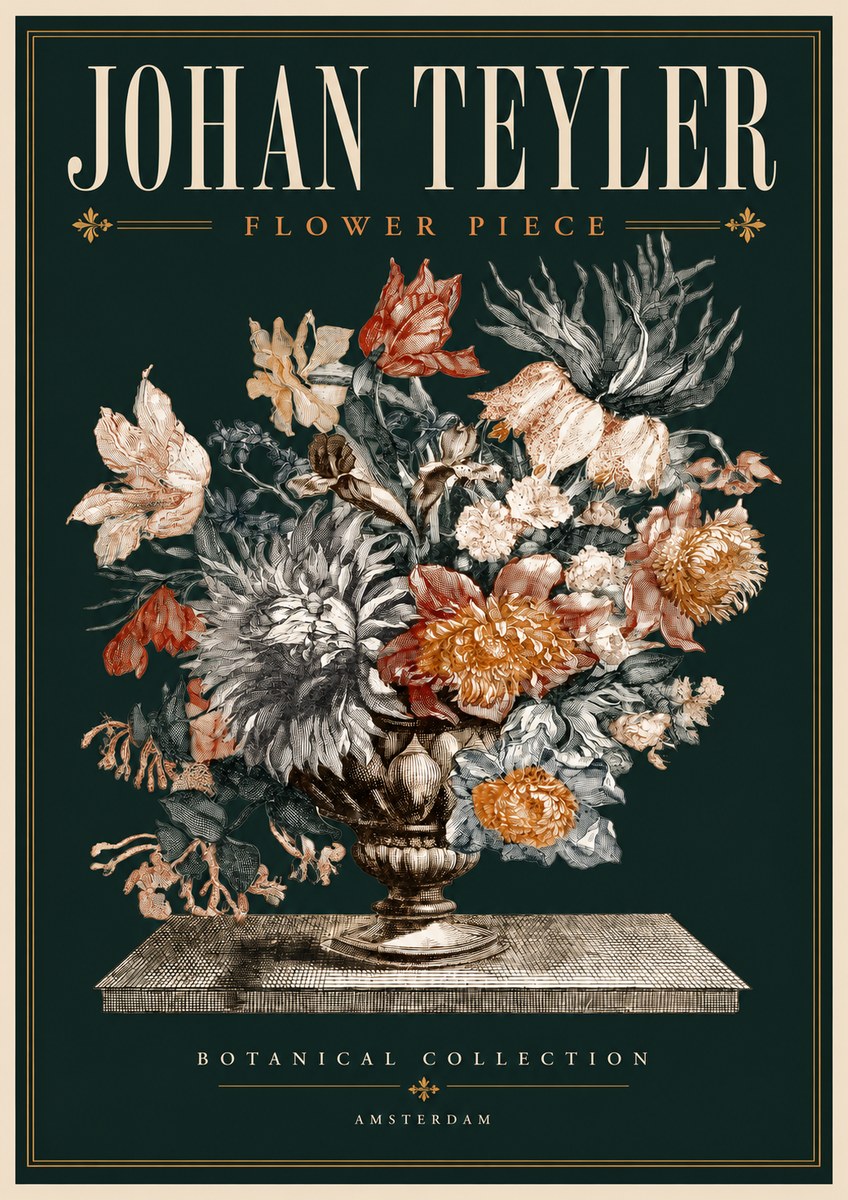 Johan Teyler Flower Piece No4 - Plakat