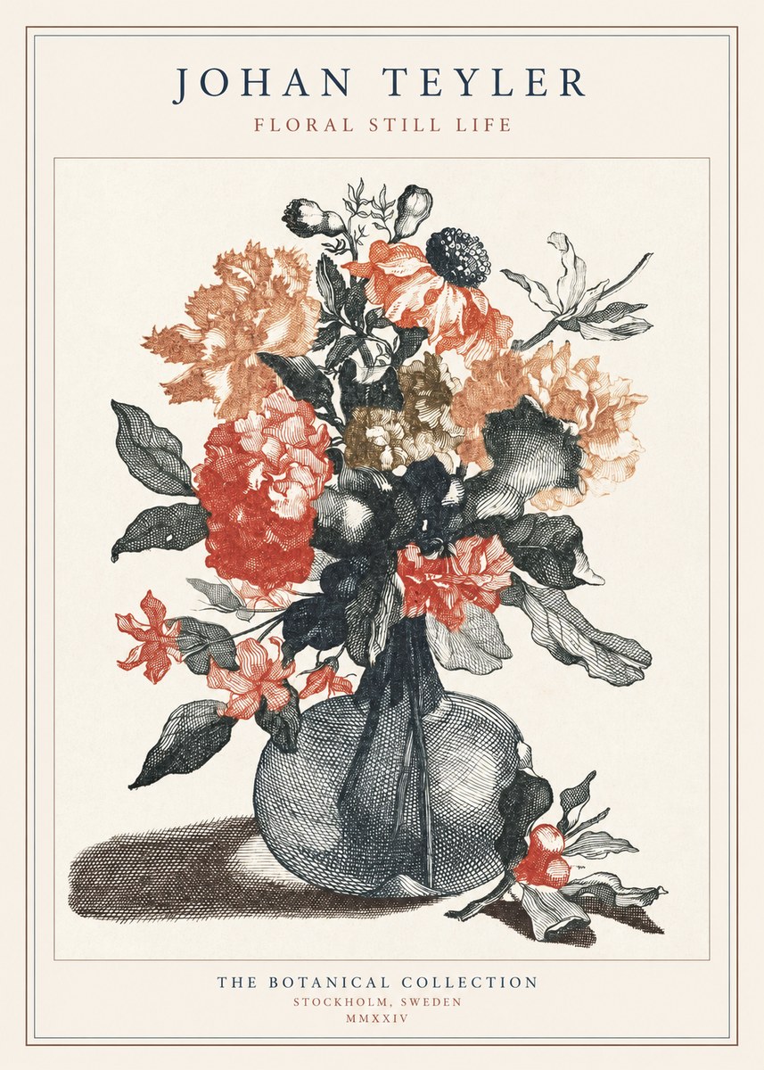 Johan Teyler Floral Still Life II No1 - Plakat