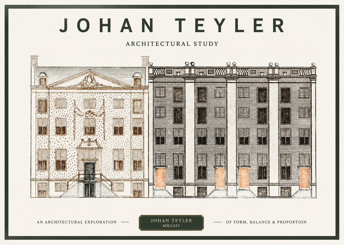 Johan Teyler Architectural Study IV No1 - Plakat