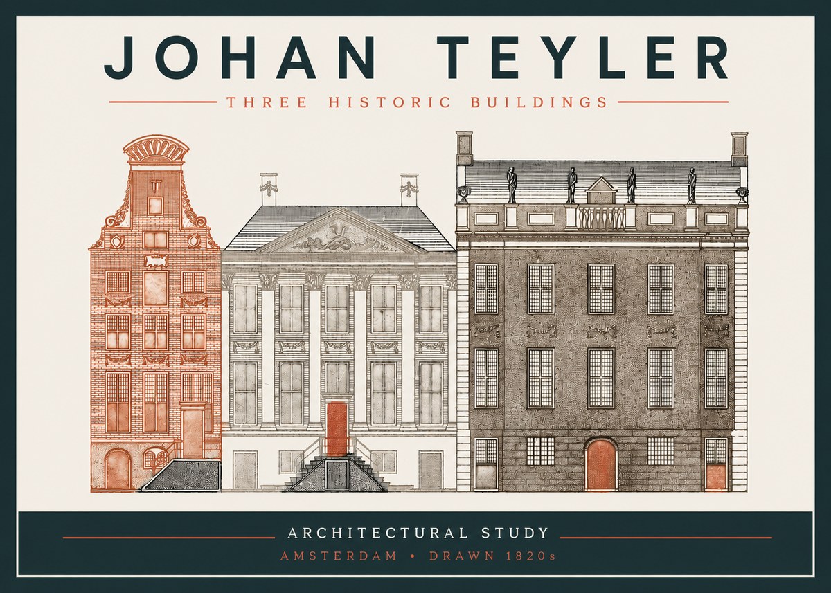 Johan Teyler Three Historic Buildings No3 - Plakat