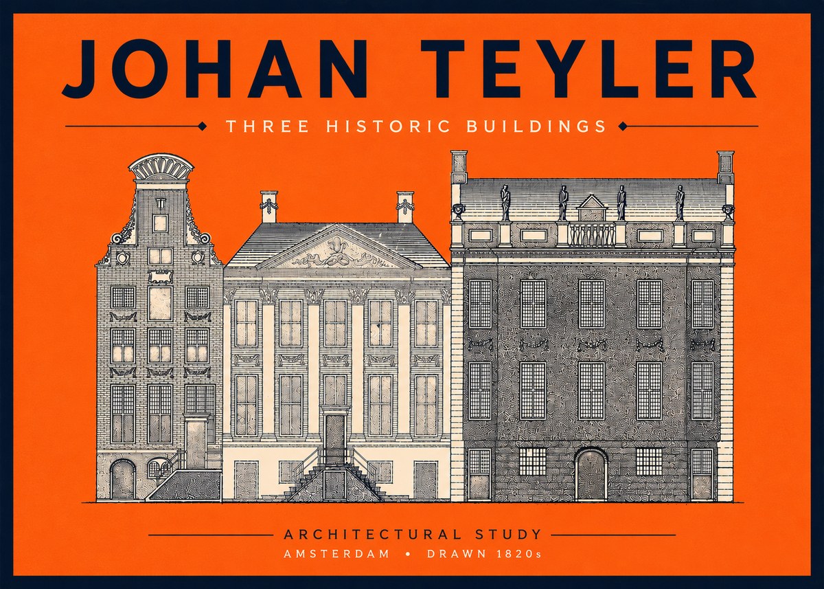 Johan Teyler Three Historic Buildings No5 - Plakat