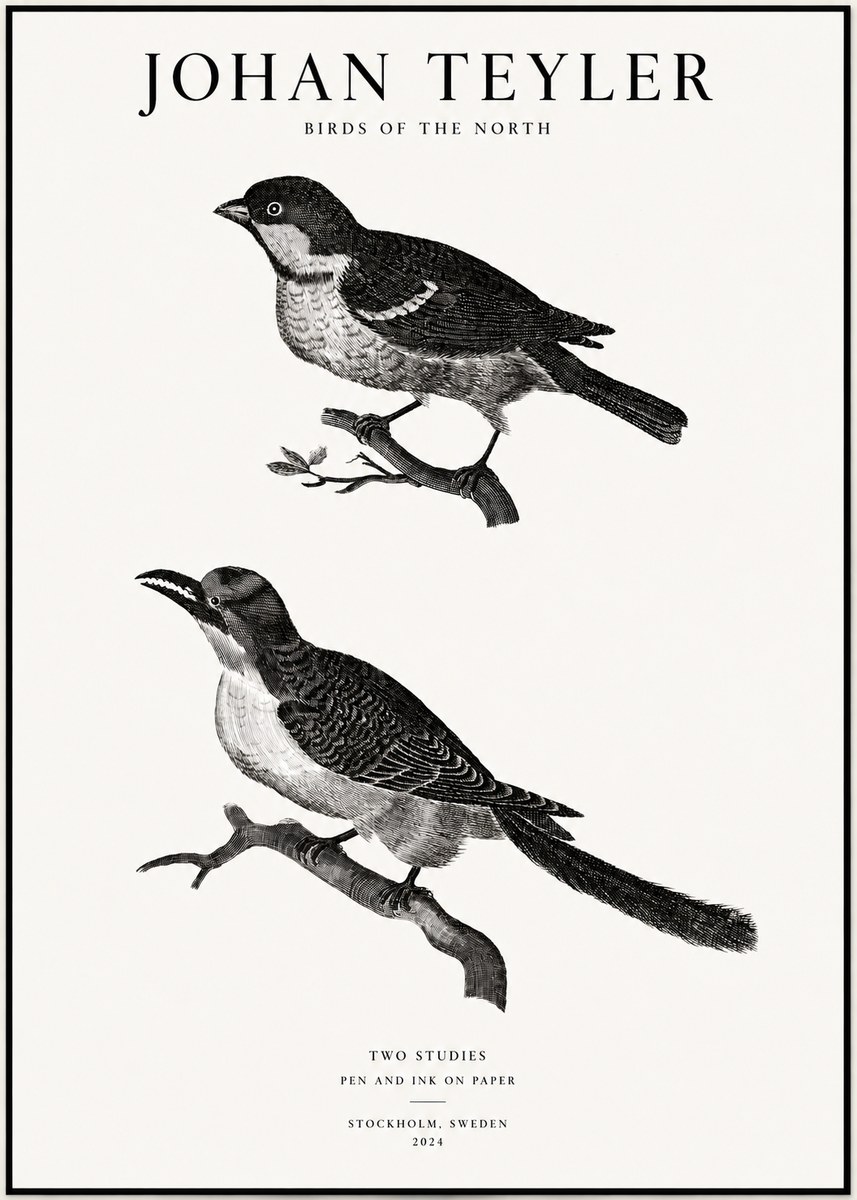 Johan Teyler Two Studies No1 - Plakat
