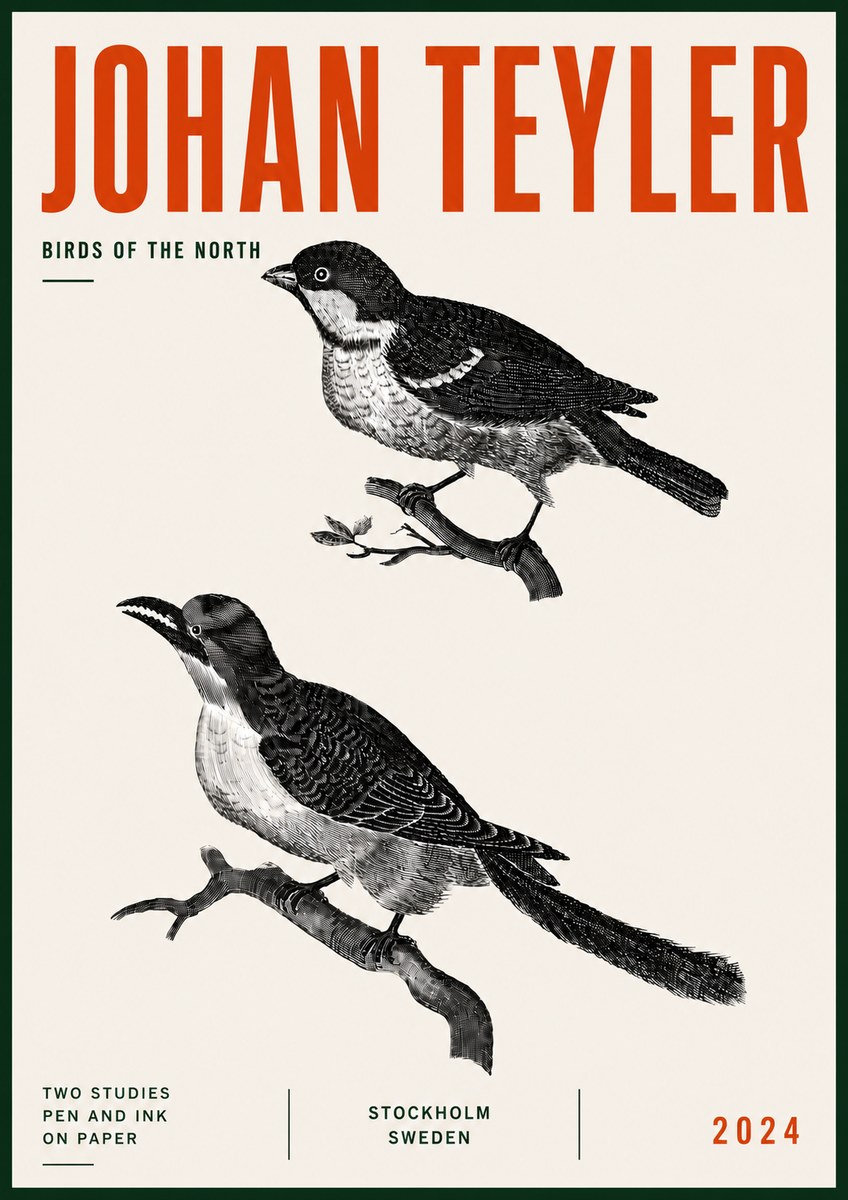 Johan Teyler Two Studies No6 - Plakat