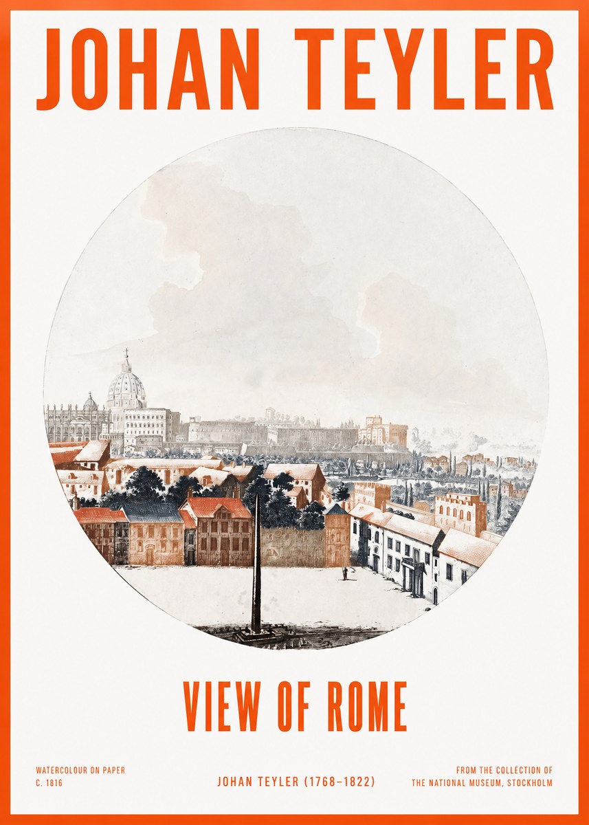 Johan Teyler View of Rome No2 - Plakat
