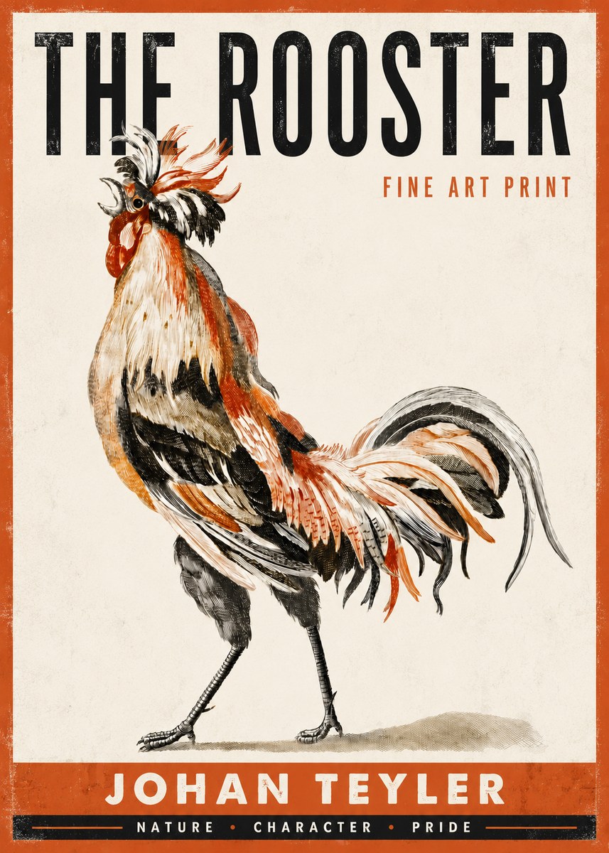 Johan Teyler The Rooster No4 - Plakat