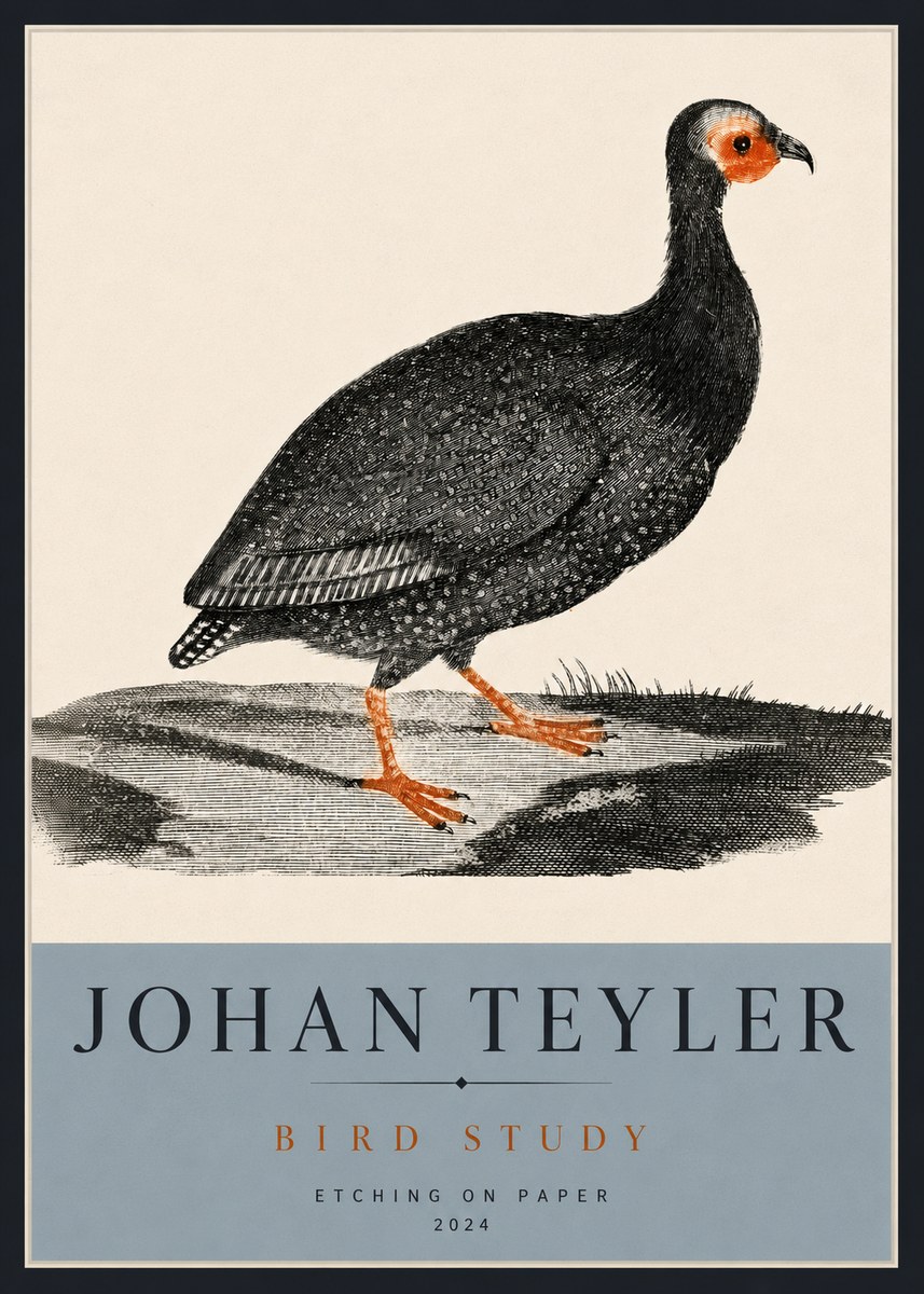 Johan Teyler Bird Study III No4 - Plakat