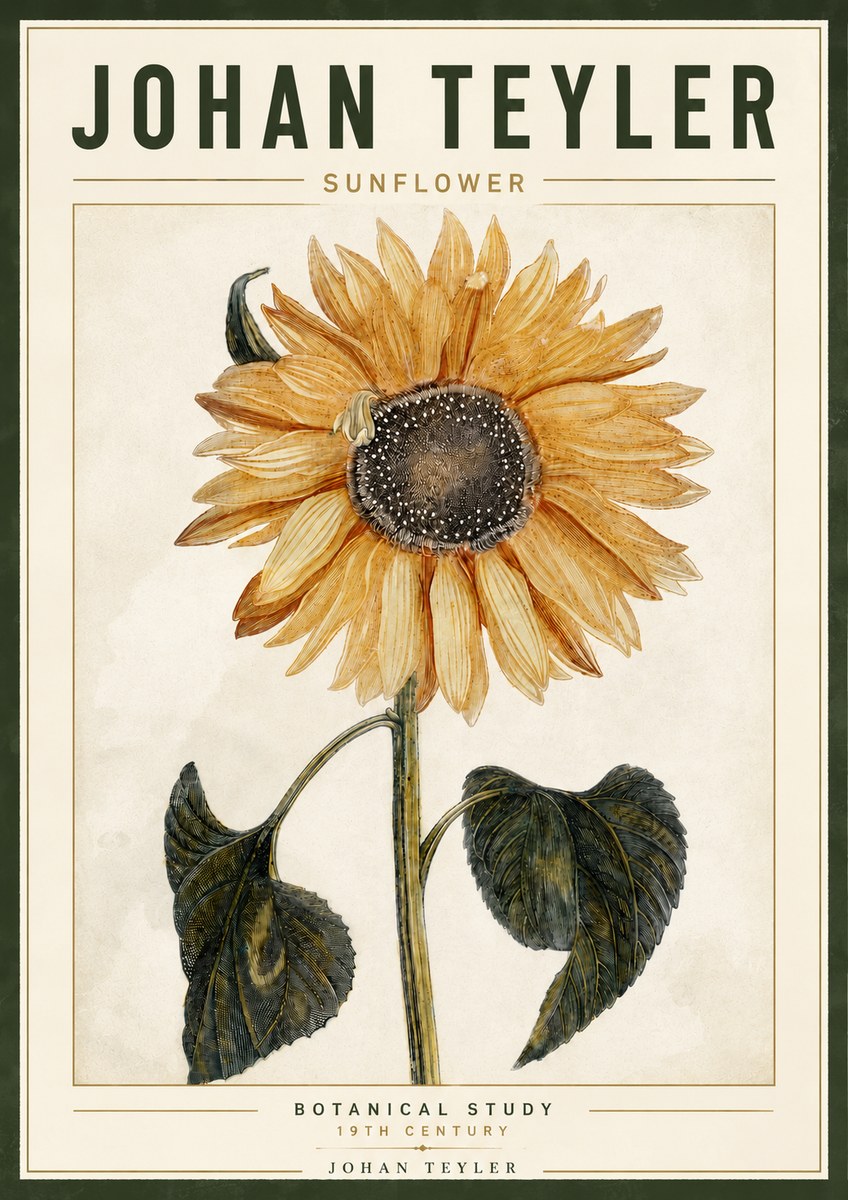 Johan Teyler Sunflower No6 - Plakat