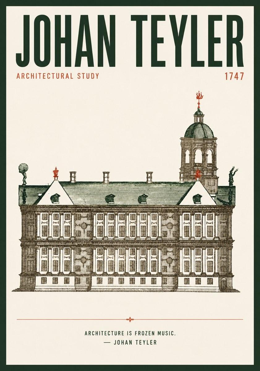 Johan Teyler Architectural Study V No4 - Plakat