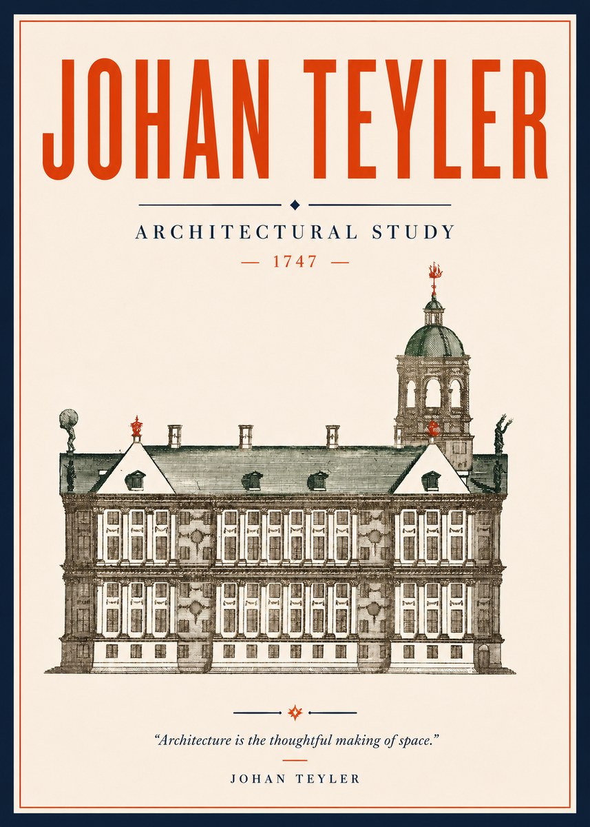 Johan Teyler Architectural Study V No5 - Plakat