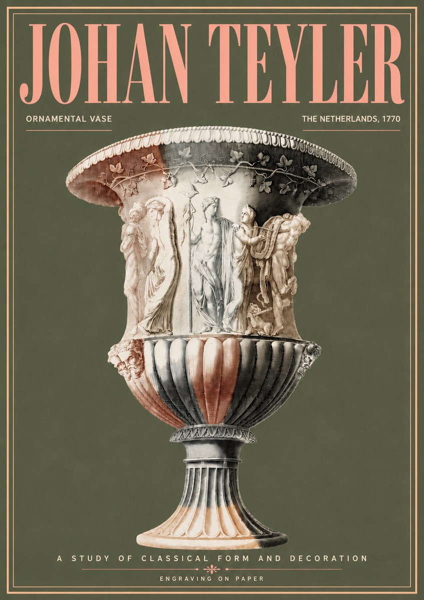 Johan Teyler Ornamental Vase I No6 - Plakat