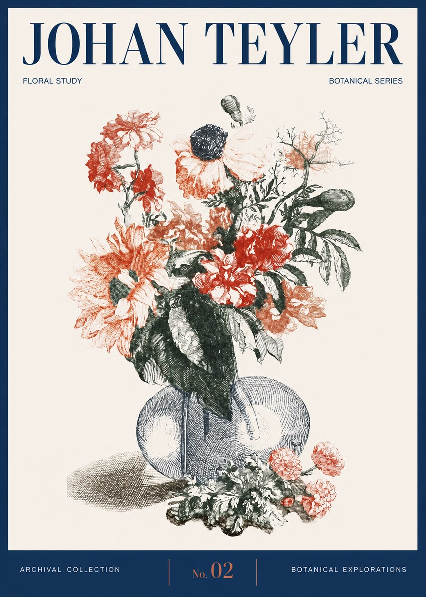 Johan Teyler Floral Study No2 - Plakat