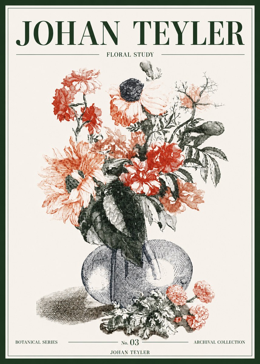 Johan Teyler Floral Study No3 - Plakat