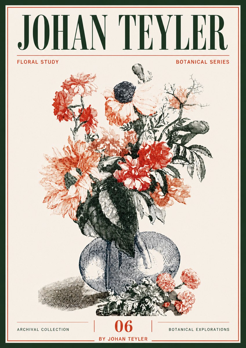 Johan Teyler Floral Study No6 - Plakat