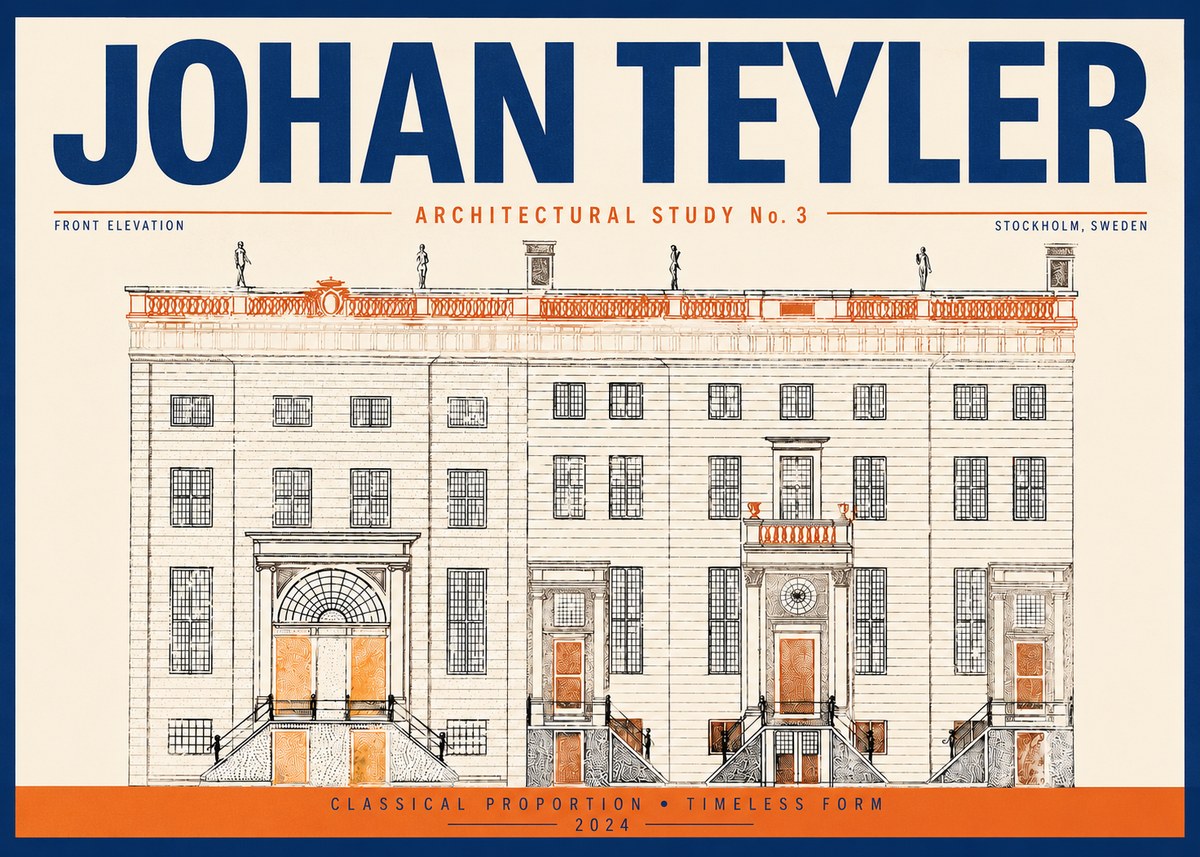 Johan Teyler Architectural Study VI No4 - Plakat