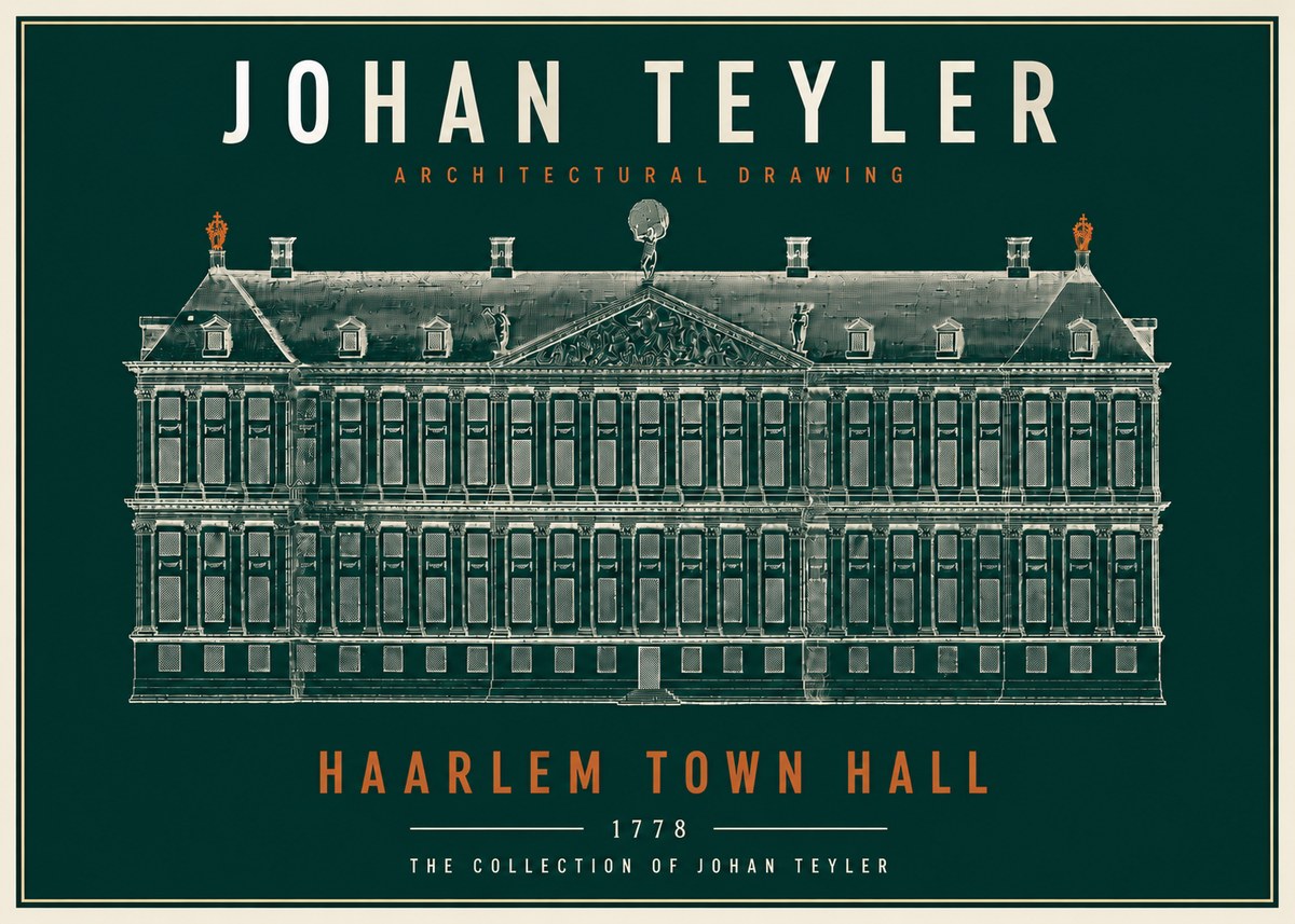 Johan Teyler Haarlem Town Hall - Elevation - 1778 No4 - Plakat