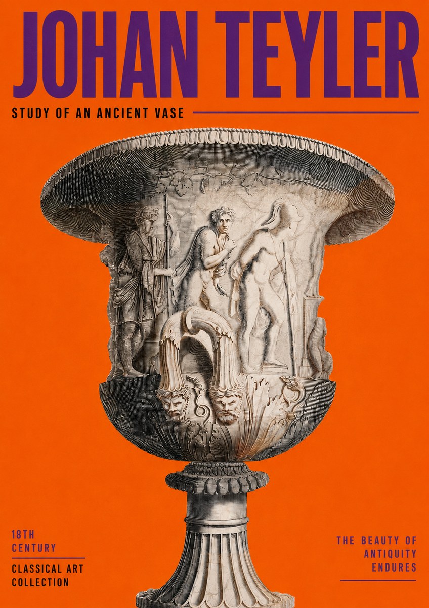 Johan Teyler Study of an Ancient Vase No3 - Plakat