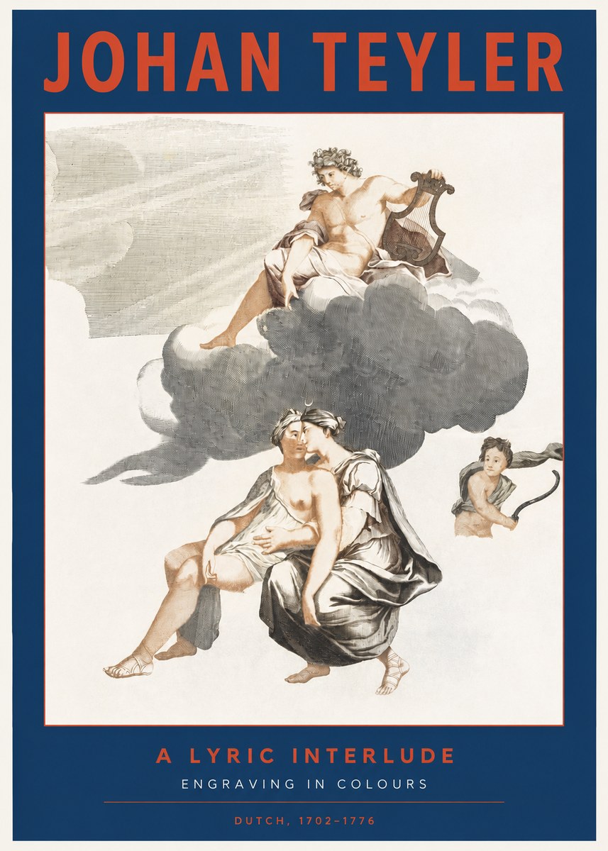 Johan Teyler Allegory of Music and Love No3 - Plakat