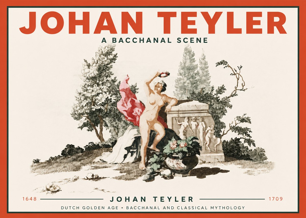 Johan Teyler A Bacchanal Scene No4 - Plakat