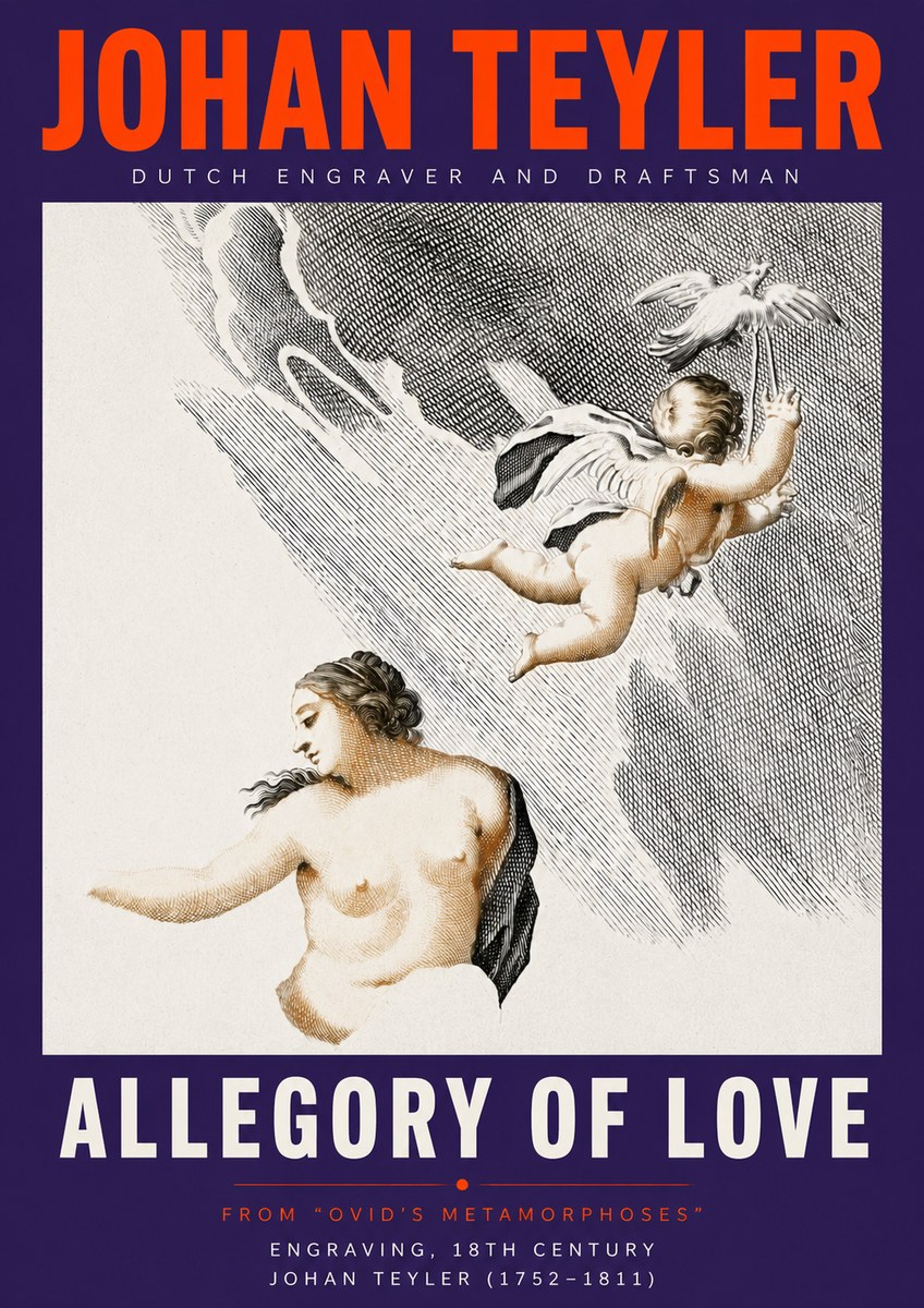 Johan Teyler Allegory of Love No5 - Plakat