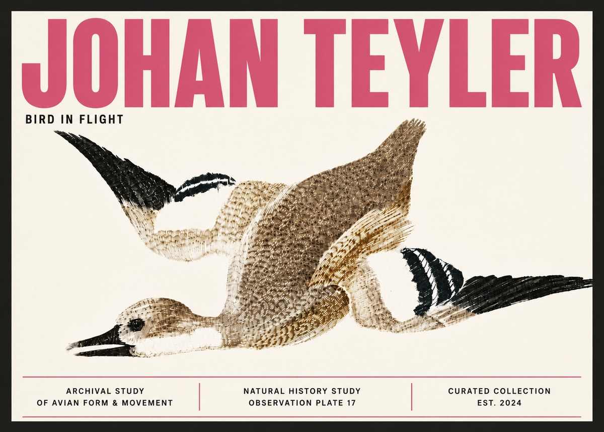 Johan Teyler Bird in Flight II No6 - Plakat