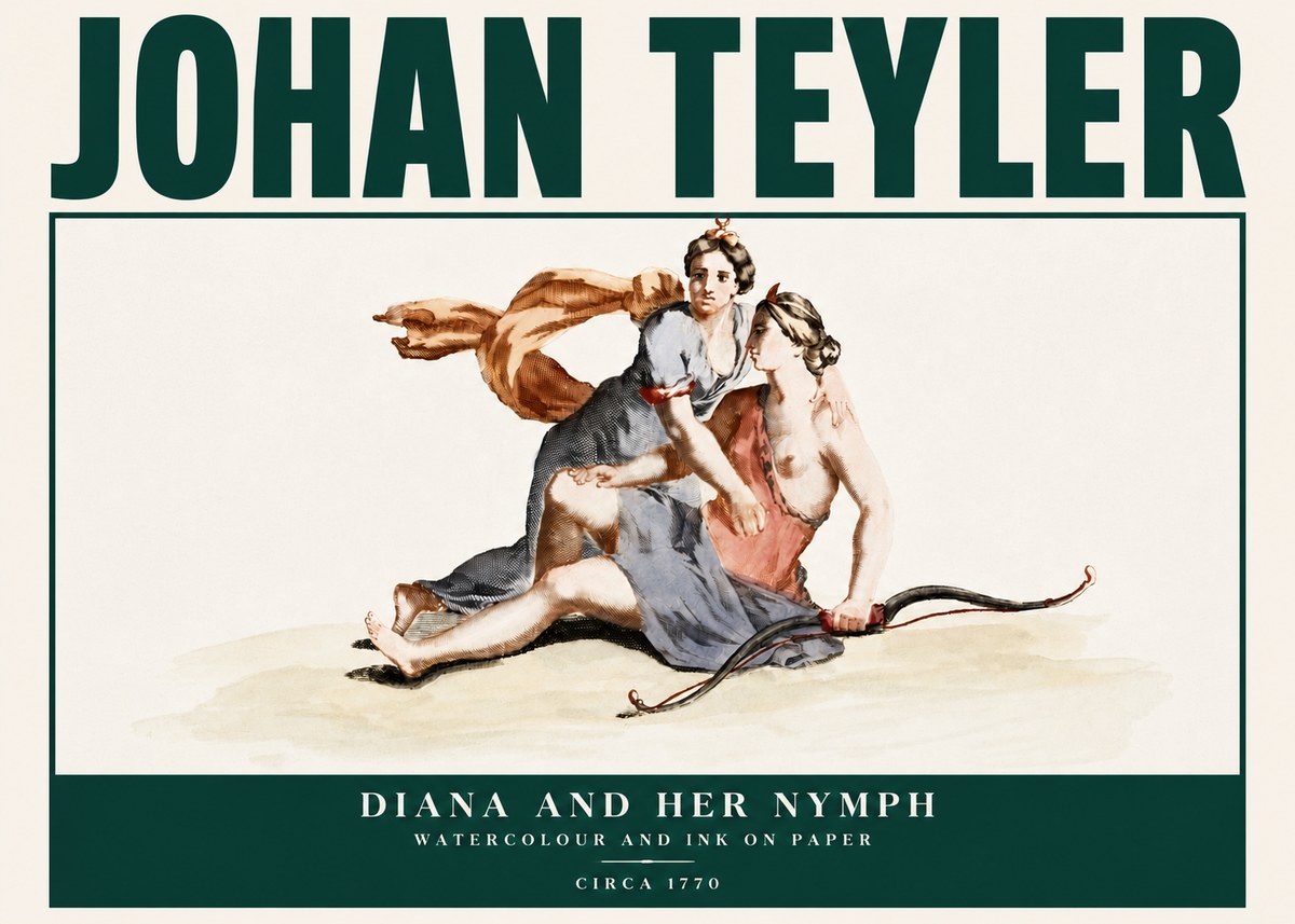 Johan Teyler Diana and Her Nymph No4 - Plakat