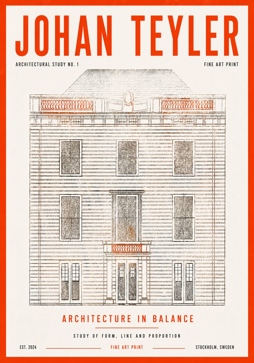 Johan Teyler Architectural Study No. 1 II No6 - Plakat