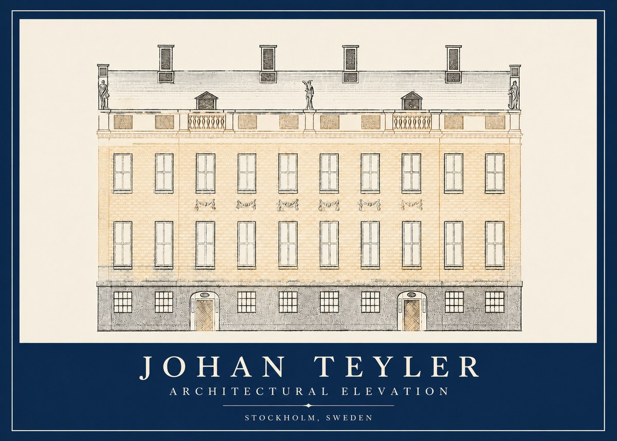 Johan Teyler Architectural Elevation No2 - Plakat