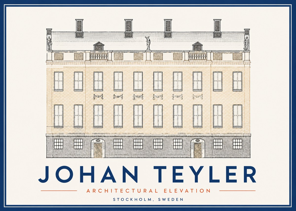 Johan Teyler Architectural Elevation No5 - Plakat