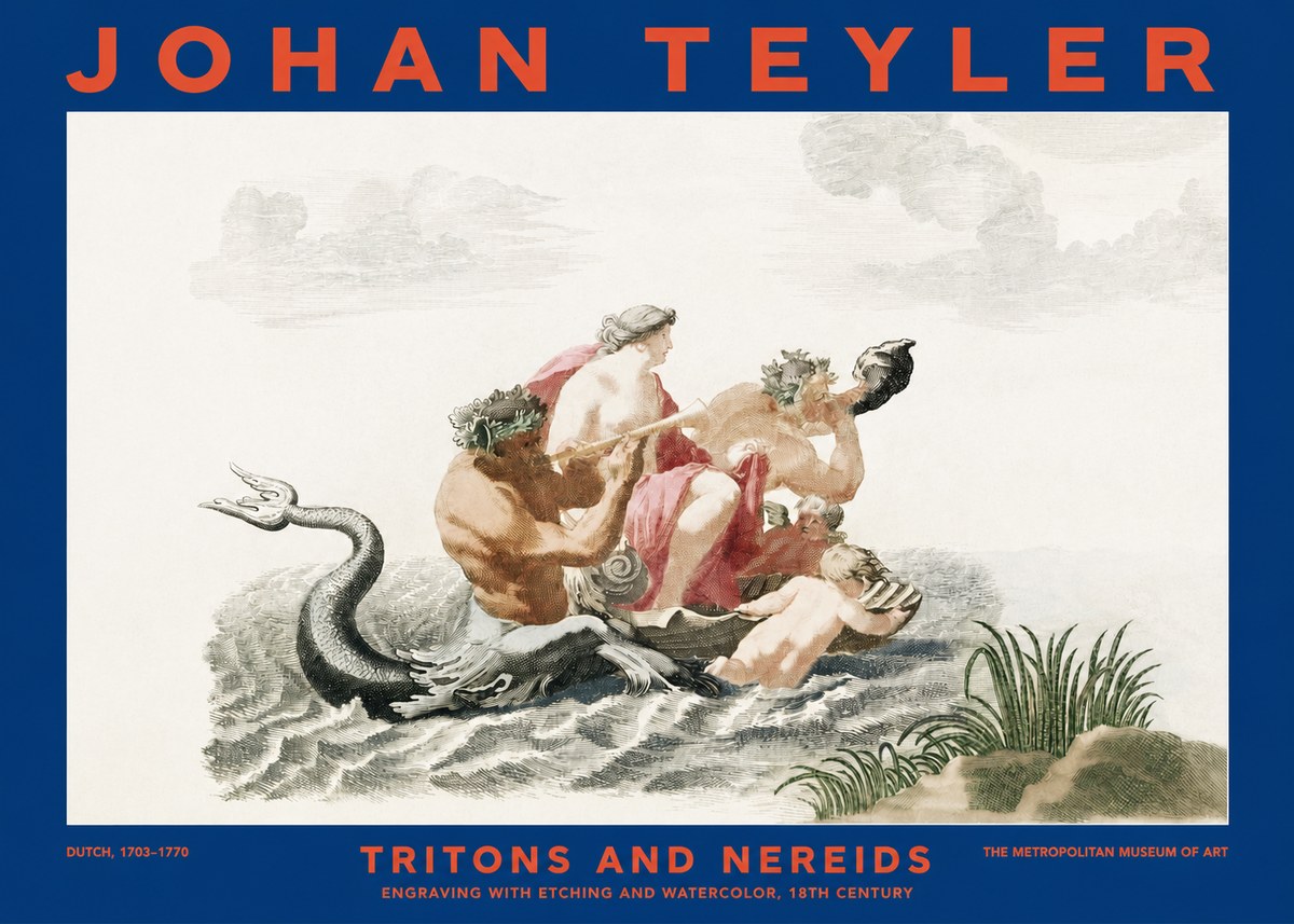 Johan Teyler Tritons and Nereids No2 - Plakat