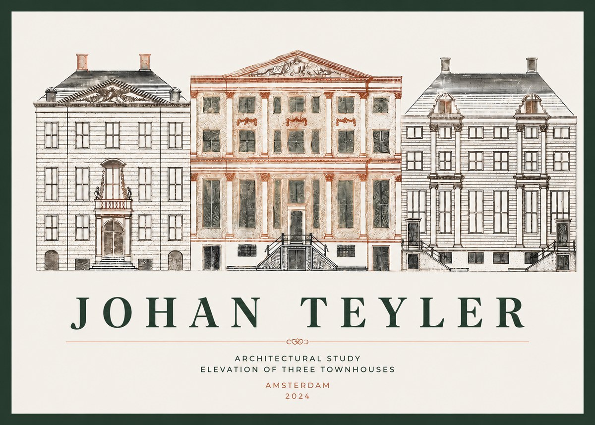 Johan Teyler Architectural Study IX No4 - Plakat