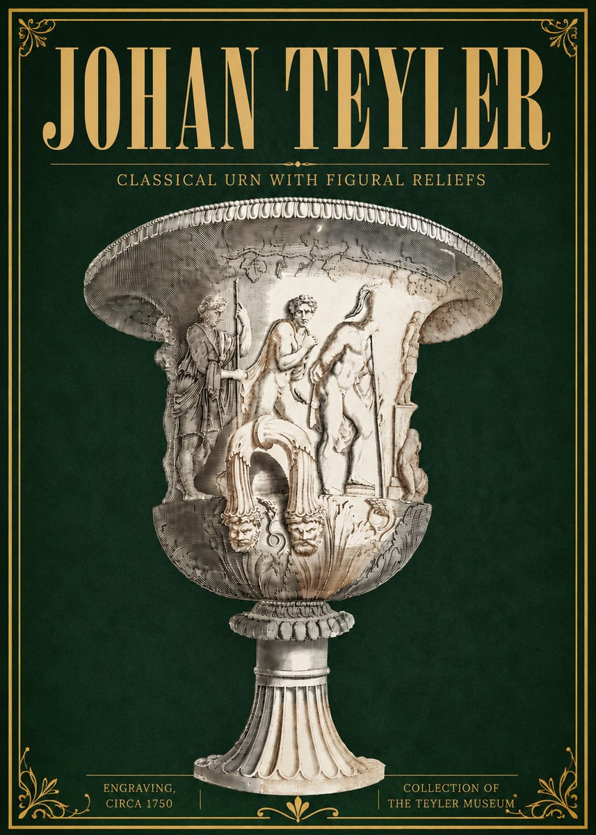 Johan Teyler Classical Urn with Figural Reliefs I No6 - Plakat