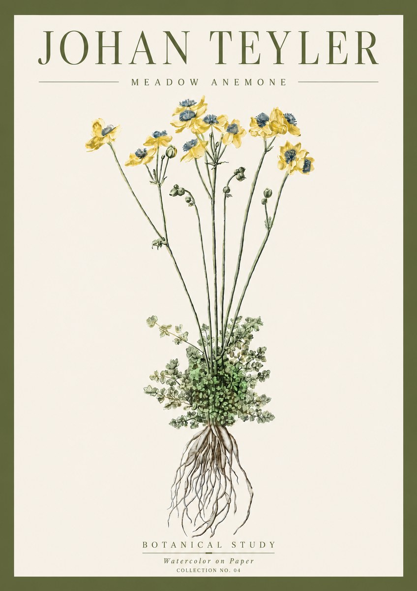 Johan Teyler Meadow Anemone No4 - Plakat