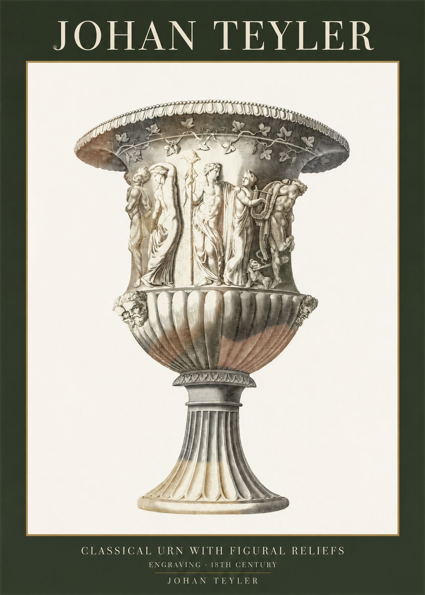 Johan Teyler Classical Urn with Figural Reliefs II No1 - Plakat